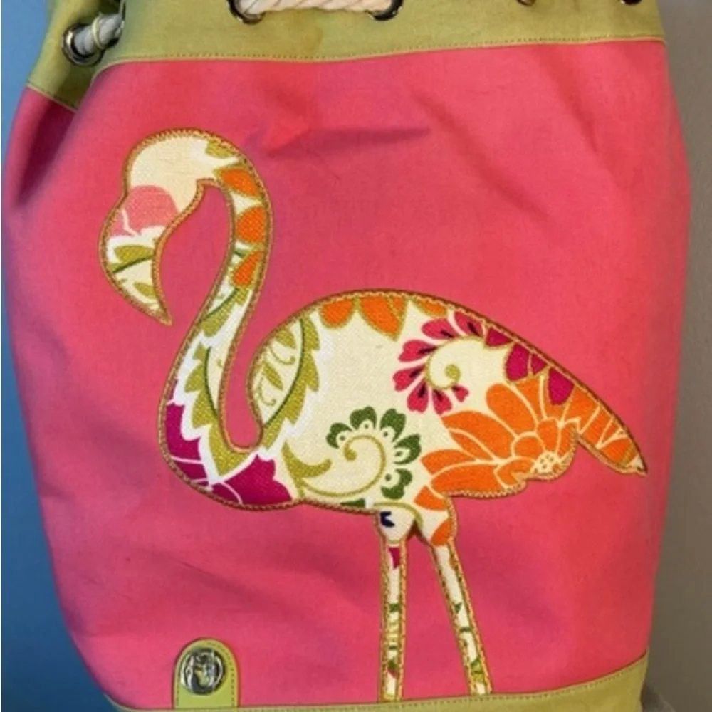 NWT Spartina 449 Pink Flamingo Tote Backpack Bag Pink Beach Vacation.
Gorgeous - Picture 1 of 6